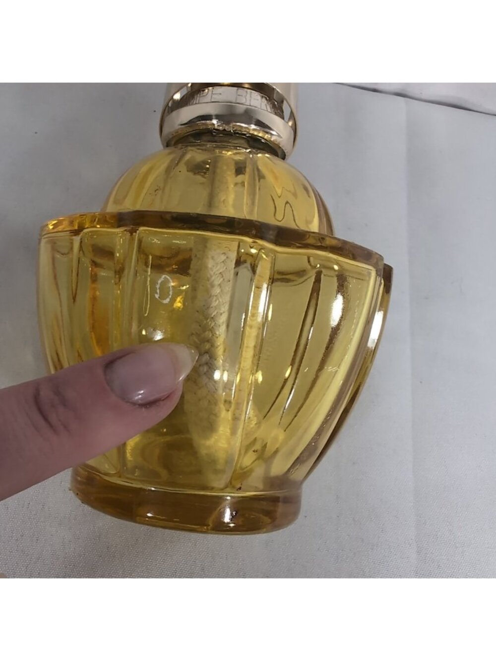 Vintage Amber Glass Lampe Berger France Catalytic Fragrance Lamp Amber Yellow - Picture 4 of 10